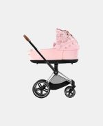 Carucior Nou Nascut Priam: Landou Priam Lux pentru căruciorul Priam Fashion Collections Pale Blush + Cadru Carucior pentru Copii Priam Chrome Black Cybex Platinum