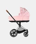 Carucior Nou Nascut Priam: Landou Priam Lux pentru căruciorul Priam Fashion Collections Pale Blush + Cadru Carucior pentru Copii Priam Chrome Black Cybex Platinum - imagine 2