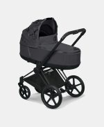 Carucior Nou Nascut Priam: Landou Priam Lux pentru căruciorul Priam Fashion Collections Dream Grey + Cadru Carucior pentru Copii Priam Chrome Black Cybex Platinum - imagine 2