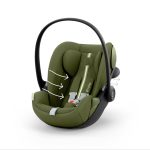Scoică Auto pentru Copii Cloud G3 i-SIZE Plus Moss Green 2026 Cybex Gold - imagine 3