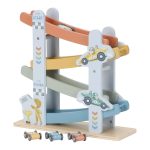Pistă de curse cu rampă din lemn FSC – Blue – Little Dutch