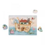 Puzzle din lemn FSC cu sunete – Arca lui Noe – Little Dutch - imagine 4