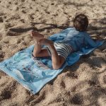 Prosop de plaja – Ocean World Blue – 60cm X 120 cm – Little Dutch - imagine 6